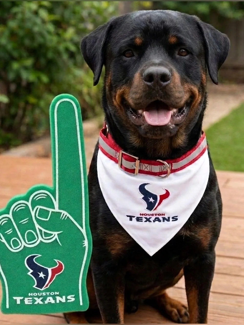 LMT: NFL Houston Texans Foam Finger Toy & Pet Bandana